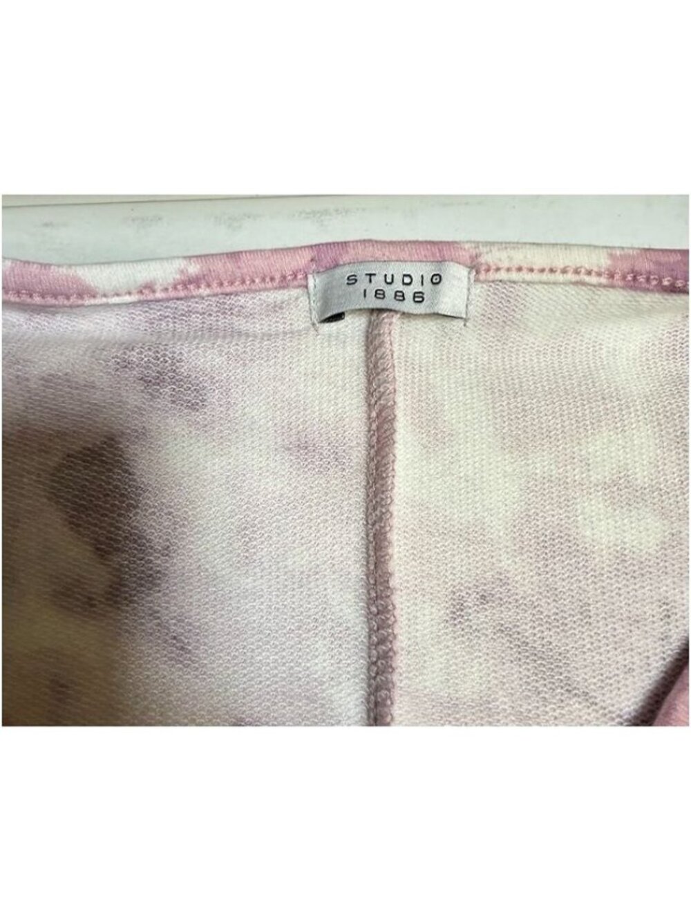 Studio 1886 Cold Shoulder Tie-Dye Pink & White Lounge Set Size Large - Picture 8 of 9